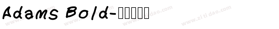 Adams Bold字体转换